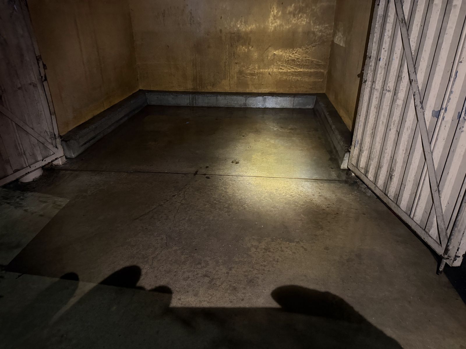 Dumpster enclosure after pressure washing